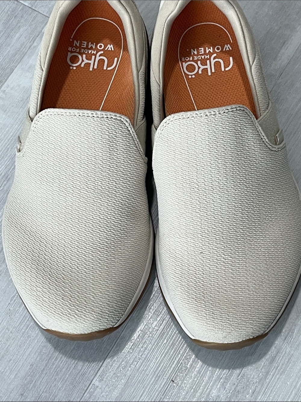Ryka Women's Echo Slip-On Sneakers in Tan and Brown NWOT SZ 7W